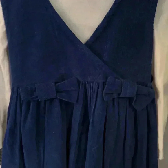 Marie Louise vintage toddler romper blue corduroy bows in front size 2T - Picture 3 of 8